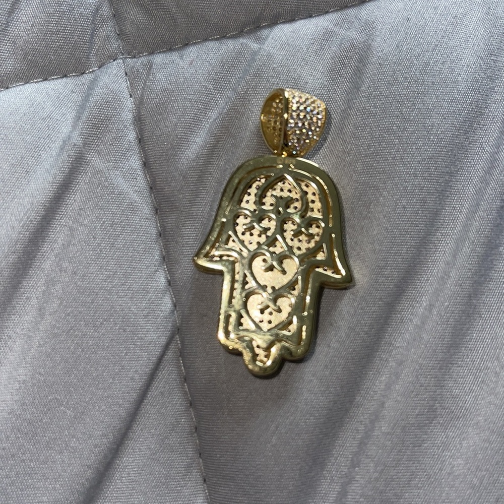 Hamsa charm gold filled - Picture 4 of 4
